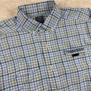 Vineyard Vines Harbor Shirt Mens Medium Blue Plaid Performance Fishing Vented